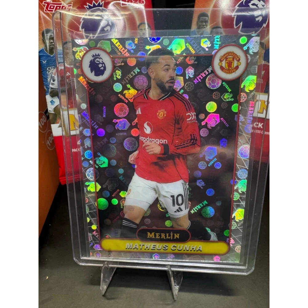 2026 Topps Vintage Merlin Premier League #133 Matheus Cunha, Manchester United